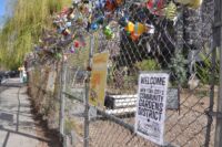 Komunitní zahrada v East Village.