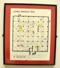 Plán jednoho ze čtyř pater bunkru.